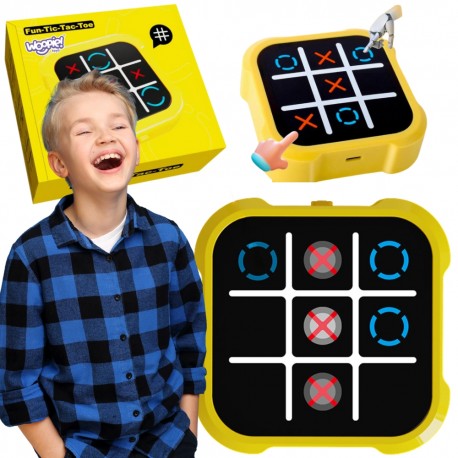 WOOPIE Gra Elektroniczna Kółko i Krzyżyk Logiczna Edukacyjna 4w1