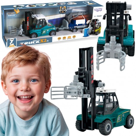 WOOPIE Wózek Widłowy Zaciskowy z Przyczepą Dźwięki Światła