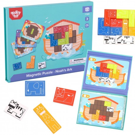 TOOKY TOY Układanka Logiczna Puzzle Tetris Arka Noego 26 el.