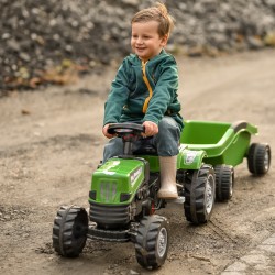 Woopie Zielony Traktor Na Pedały Big Power Z Przyczepą