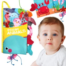 WOOPIE Książeczka z Ogonkami Zwierząt Morskich Materiałowa