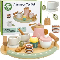 WOOPIE GREEN Drewniany Zestaw Do Herbaty i Kawy
