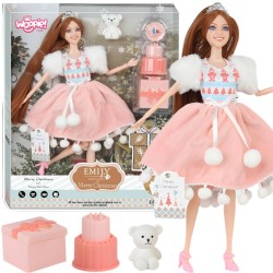 WOOPIE ROYAL Lalka Emi Świąteczna Księżniczka z Misiem