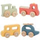 VIGA Zestaw Drewnianych Kolorowych Pojazdów 4szt. z Serii PolarB