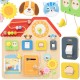 VIGA Drewniana Tablica Manipulacyjna Domek Odkrywania i Nauki