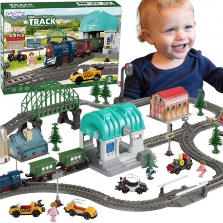 WOOPIE Pociąg Elektryczny Kolejka Zestaw Miasteczko