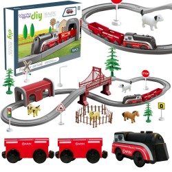 WOOPIE Zestaw Elektryczna Kolejka Zwierzęta 70 E