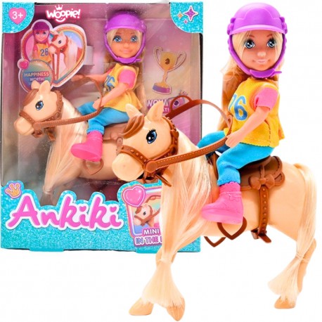 WOOPIE Zestaw Laleczka Jeździecka z Koniem