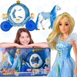 WOOPIE Lalka Lodowa Księżniczka Lily i Magiczny Powóz Karoca Akcesoria