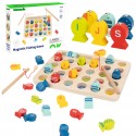 Tooky Toy Drewniana Gra Łowienie Rybek Nauka Literek 29 el.