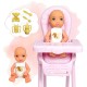 WOOPIE Lalka Mama Bobas Krzesełko do Karmienia Zestaw Akcesoria