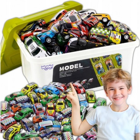 WOOPIE Zestaw Aut w Kuferku 50 el. + Mapka