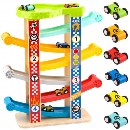 TOOKY TOY Kolorowa  Zjeżdżalnia Tor Dla Samochodów