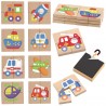 Viga Układanka drewniana puzzle magnetyczne - pojazdy Certyfikat FSC