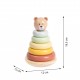 TOOKY TOY Drewniana Układanka Sensoryczna Piramidka Miś Sensoryczny Kolorowy Stacker