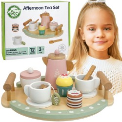 WOOPIE GREEN Drewniany Zestaw Do Herbaty i Kawy