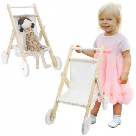 VIGA Drewniany Wózek dla Lalek