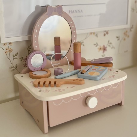Viga Drewniana Toaletka z Akcesoriami  Kącik Małej Księżniczki