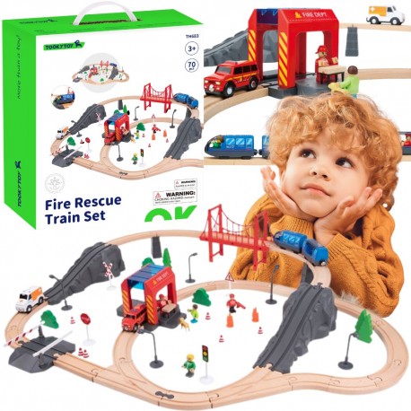 Tooky Toy Drewniana kolejka