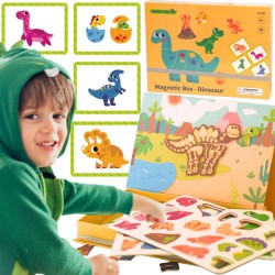 TOOKY TOY Układanka Magnetyczna Dinozaury Puzzle