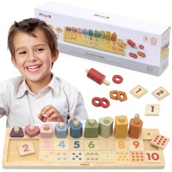 VIGA PolarB Drewniane Liczydło Talesa Kreatywna Liczarka Montessori