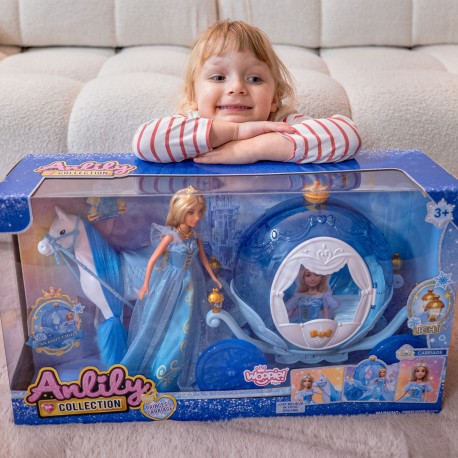 WOOPIE Lalka Lodowa Księżniczka Lily i Magiczny Powóz Karoca Akcesoria