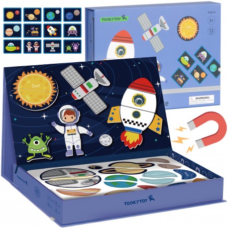 TOOKY TOY Układanka Magnetyczna Kosmos Puzzle