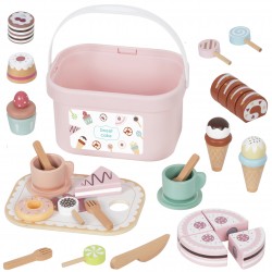 TOOKY TOY Sweet Cake Drewniany Zestaw Słodkości w Pudełku