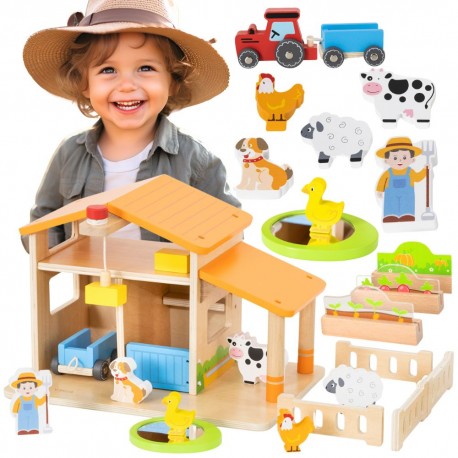 VIGA Drewniana Farma Zestaw