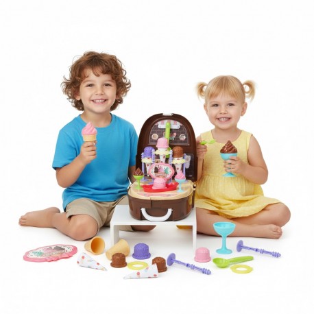 WOOPIE Zestaw Małego Kucharza Lodziarnia w Plecaku 36 el.