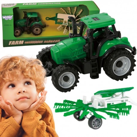 WOOPIE Traktor Rolniczy Ze Zgrabiarką