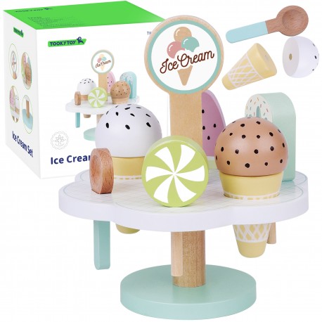 TOOKY TOY Drewniane Lody Magnetyczne na Stoisku