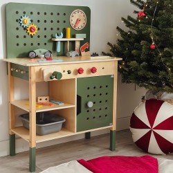 TOOKY TOY Drewniany Warsztat STEM Zestaw z Narzędziami