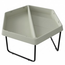 MASTERKIDZ Sześciokątny Stolik Do Zabawy Piaskiem i Wodą 2 Komory Regulowana Wysokość