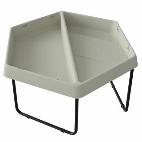 MASTERKIDZ Sześciokątny Stolik Do Zabawy Piaskiem i Wodą 2 Komory Regulowana Wysokość