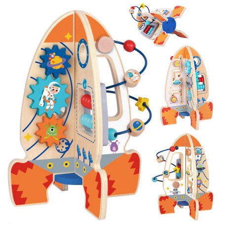 Tooy Toy Drewniana Rakieta Interaktywna