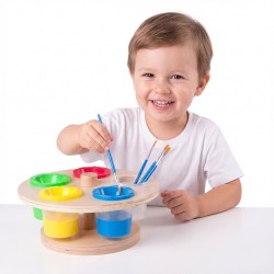 CLASSIC WORLD EDU Obrotowy Stojak na Kubeczki z Farbą