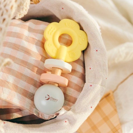 CLASSIC WORLD Drewniana Kwiecista Grzechotka