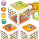WOOPIE Kostka Edukacyjna Sorter 4w1 Kształty 18m+
