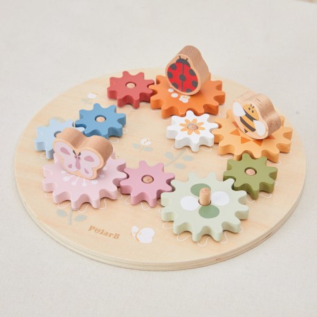 VIGA PolarB Drewniane Kolorowe Koła Zębate Montessori