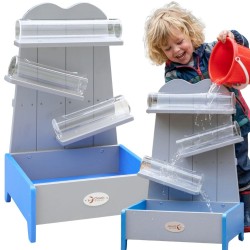 CLASSIC WORLD EDU Drewniana Kaskada Wodna Tor z Rurami i Zbiornikiem