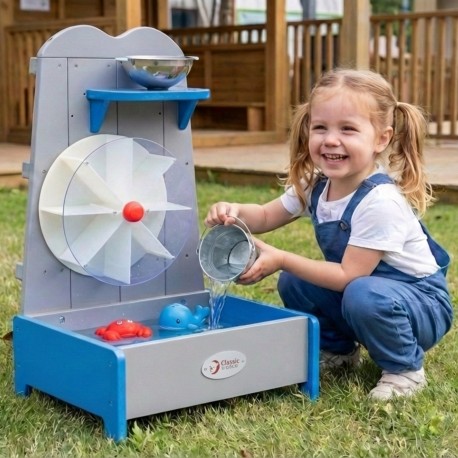 CLASSIC WORLD EDU Drewniane Koło Wodne Edukacyjna Zabawka Ogrodowa