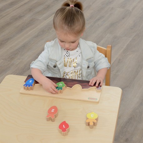 MASTERKIDZ Drewniana Grządka Edukacyjna– Liczby, Kolory i Warzywa