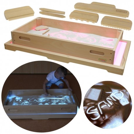 MASTERKIDZ Prostokatna Taca Do Zabawy Piaskiem Na Panelu LED