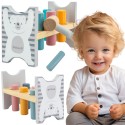 VIGA PolarB Drewniana Ławeczka Przebijanka Wbijanka z Młoteczkiem Montessori