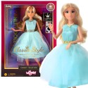 WOOPIE ROYAL Lalka Lily 30 cm Długie Blond Włosy Elegancka Turkusowa Sukienka