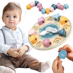 VIGA PolarB Sorter Kształtów Zegar nawlekanka