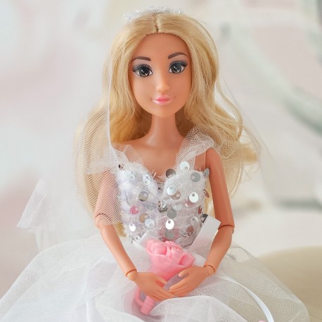 WOOPIE ROYAL Lalka Lily 30 cm Panna Młoda Suknia Ślubna Akcesoria