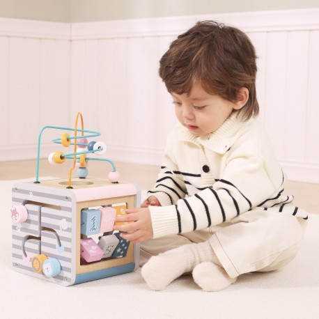 Viga Toys Drewniane Centrum Gier 5w1