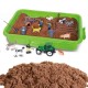 WOOPIE Zestaw Piasek Kinetyczny Farma w Walizce Traktor Zwierzęta 1500g